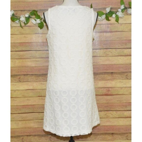 Isaac Mizrahi for Target Ivory Crochet Dress Size M Sleeveless Boho Cottage - Picture 5 of 10